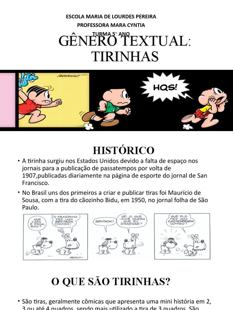 G nero textual tirinha pdf