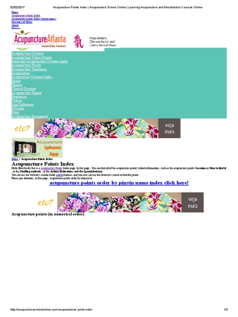 Acupuncture Points Index Acupuncture School Online Learning Acupuncture and Moxibustion