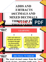 MATH 6 - Q1 - W4 - Adds and Subtracts Decimal Numbers