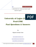 Unilag - Post Utme Questions