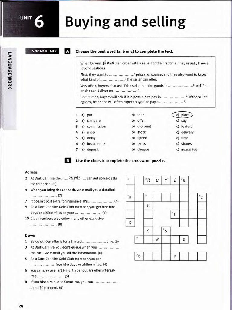 Workbook Unit 6 | PDF