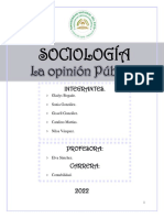 La formación de la opinión pública según factores e intervención de medios