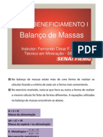 Balanço de Massas - Beneficiamento