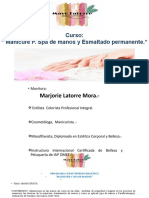 Curso: " Manicure P. Spa de Manos y Esmaltado Permanente."