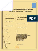 Informe Sobre La Investigación Científica en La Formación Educatica Del Nivel Primario