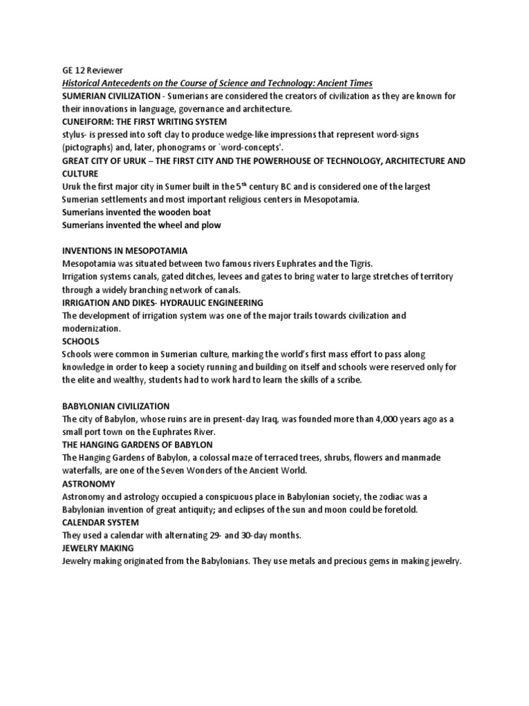Misconceptions in Ancient Innovations | PDF | Mesopotamia | Sumer