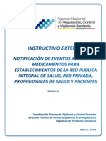 Instructivo Externo para La Notificacion de Eventos Adversos Por Medicamentos