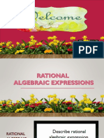 Rational algebraic expressions: domains, simplification, and operations