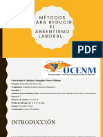 Métodos para Reducir EL Absentismo Laboral