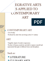 Cpar Week 1 Integrative Arts As Applied To Contemporary Art