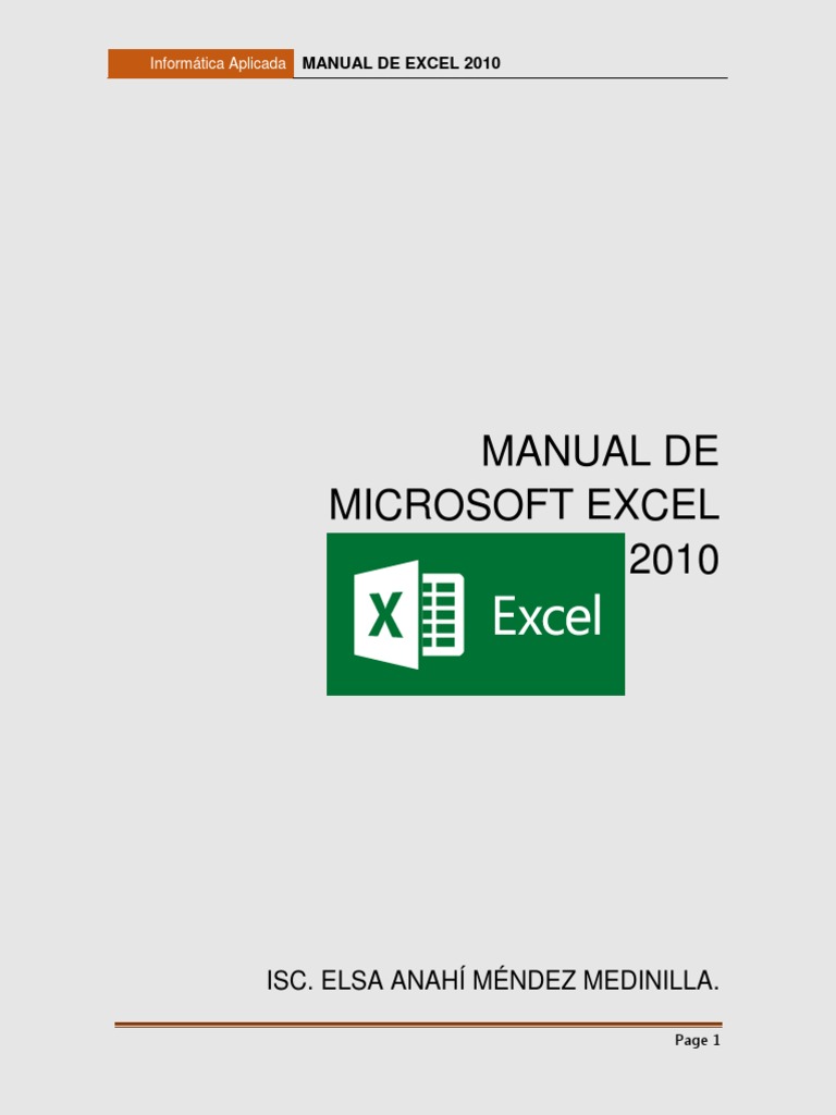 Manual Completo de Excel 2010 | PDF | Hoja de cálculo | Microsoft Excel
