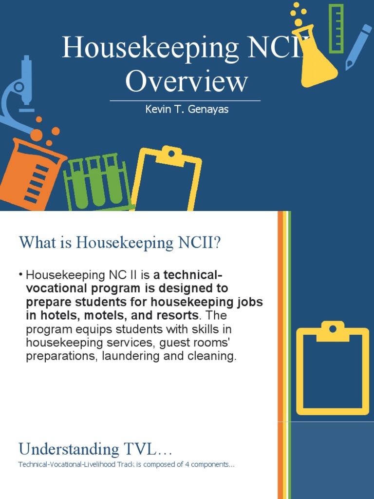 Housekeeping NCII Program Overview | PDF | Housekeeping