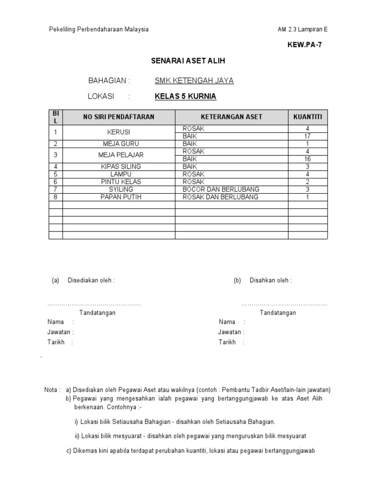 Kew Pa 7 - Kelas | PDF