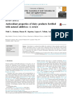 Antioxidant Properties of Dairy Products Fortified With Natural Additives: A Review