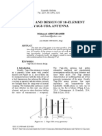 Analysis and Design of 10-Element Yagi-Uda Antenna