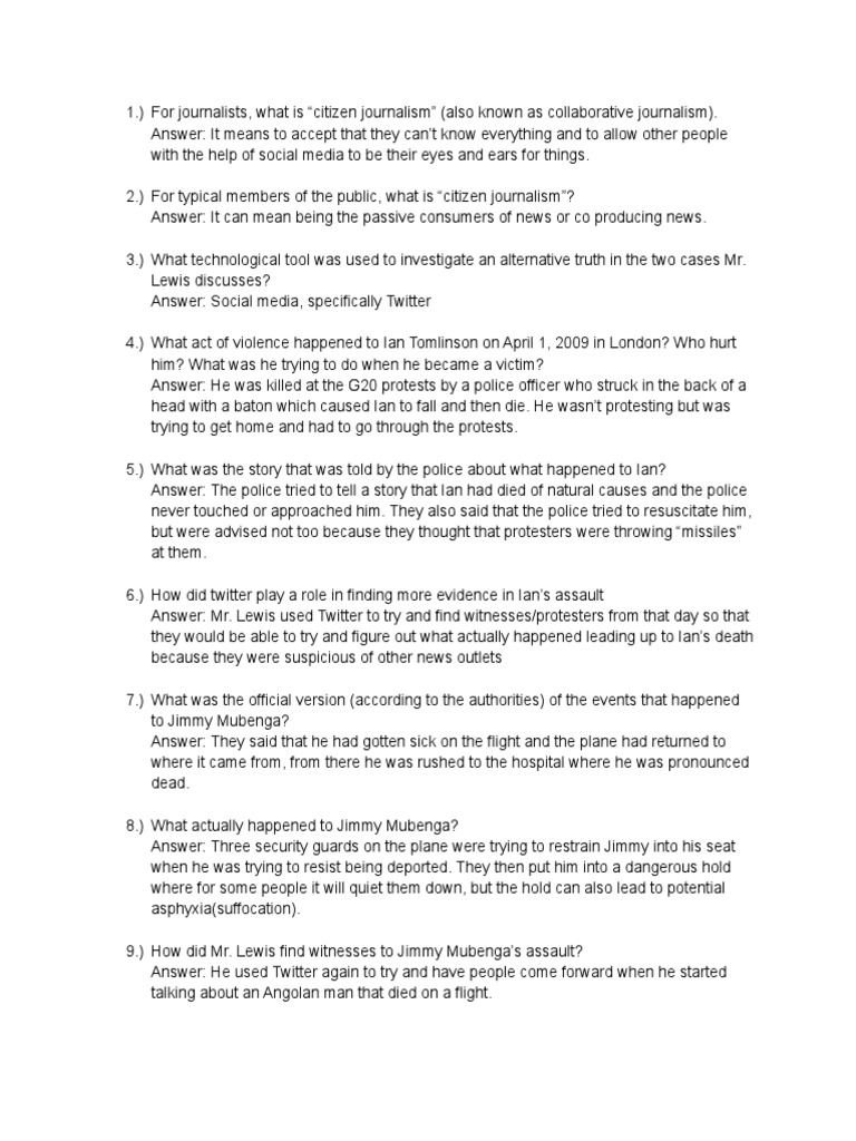 Citizen Journalism and Social Media Impact | PDF | Social Media ...