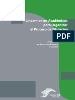Lineamiento Titulacion - Primaria 1997