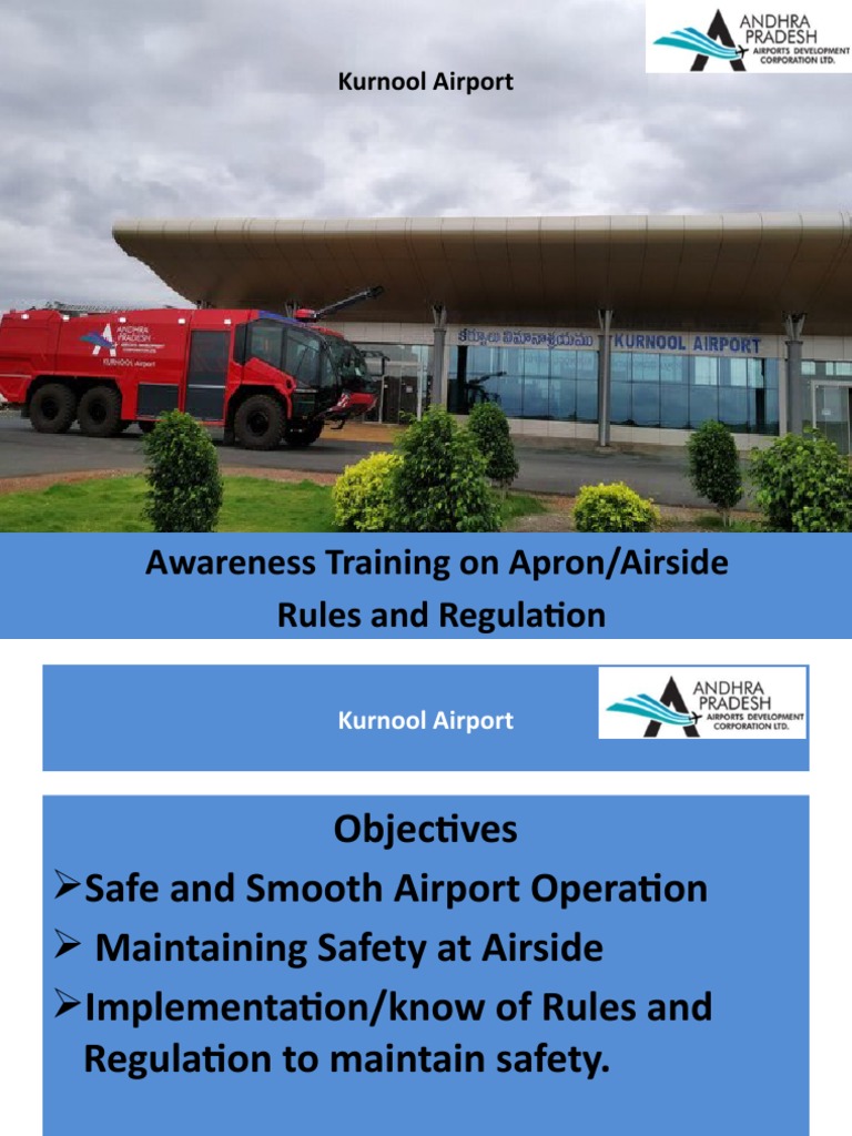 Apron Regulations Kurnool Airport PDF Airport Runway