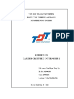 Report On Career Oriented Internship 2: Ton Duc Thang University
