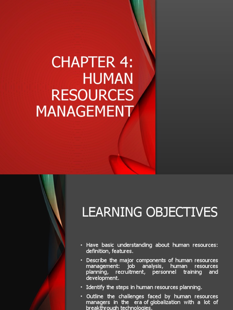 Chương 4 Human Resource Management PDF Human Resources Resource