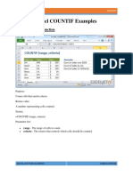 Excel COUNTIF Examples