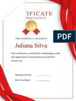 Red Modern Design Certificate Appreciation