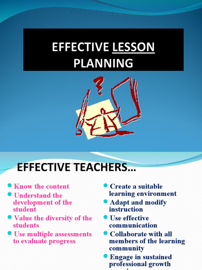 Effective Lesson Planning Strategies | PDF | Lesson Plan | Learning