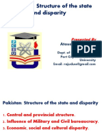 Pakistan Structure of The State and Disparity. Lecture-4