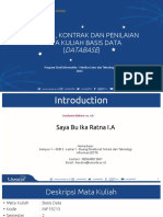 Kontrak Kuliah Dan Sistem Penilaian