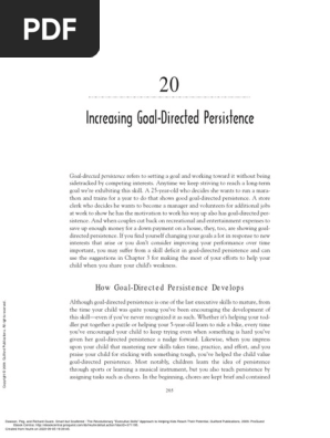 20. Increasing Goal-directed Persistence