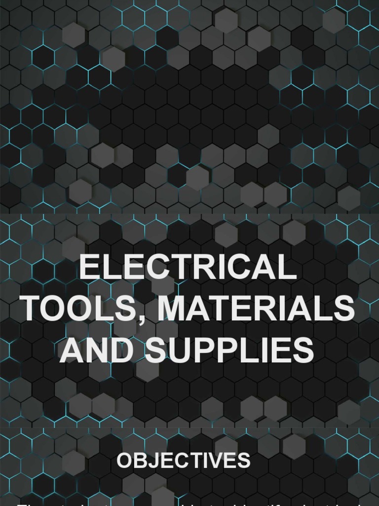 Electrical Tools Supplies and Materials | PDF | Electrical Connector