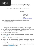 Object Oriented Programming Paradigm