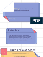 Truth vs. False Claim Young Adult Phase Characteristics