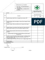 Daftar Tilik Sterilisasi Alat Medis