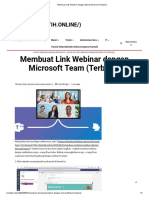 Membuat Link Webinar Dengan Microsoft Team (Terbuka)