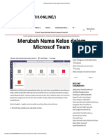 Merubah Nama Kelas Dalam Microsof Team