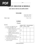 English Paper 1 2021 Hac Mock