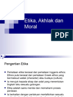 Etika, Akhlak Dan Moral