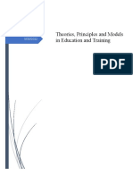 Theories, Principles and Models in Education and Training