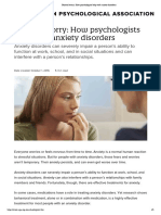 Beyond Worry - How Psychologists Help With Anxiety Disorders