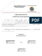 Constancia de Trabajo (Consejo Comunal)