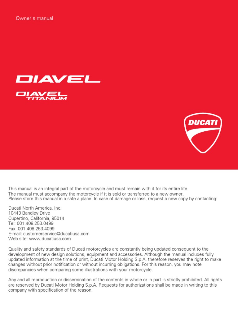 DUCATI DIAVEL 2013 SERVICE MANUAL PDF intelligence overview
