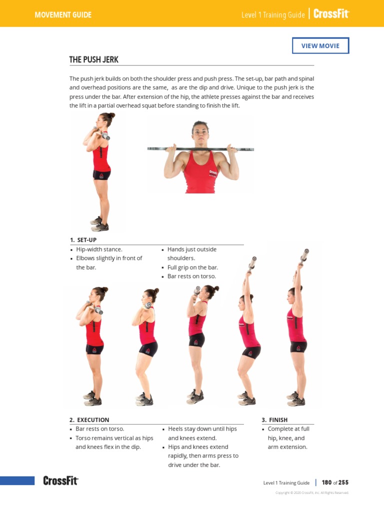 Push Jerk - CrossFit Training Guide | PDF | Anatomical Terms Of Motion ...