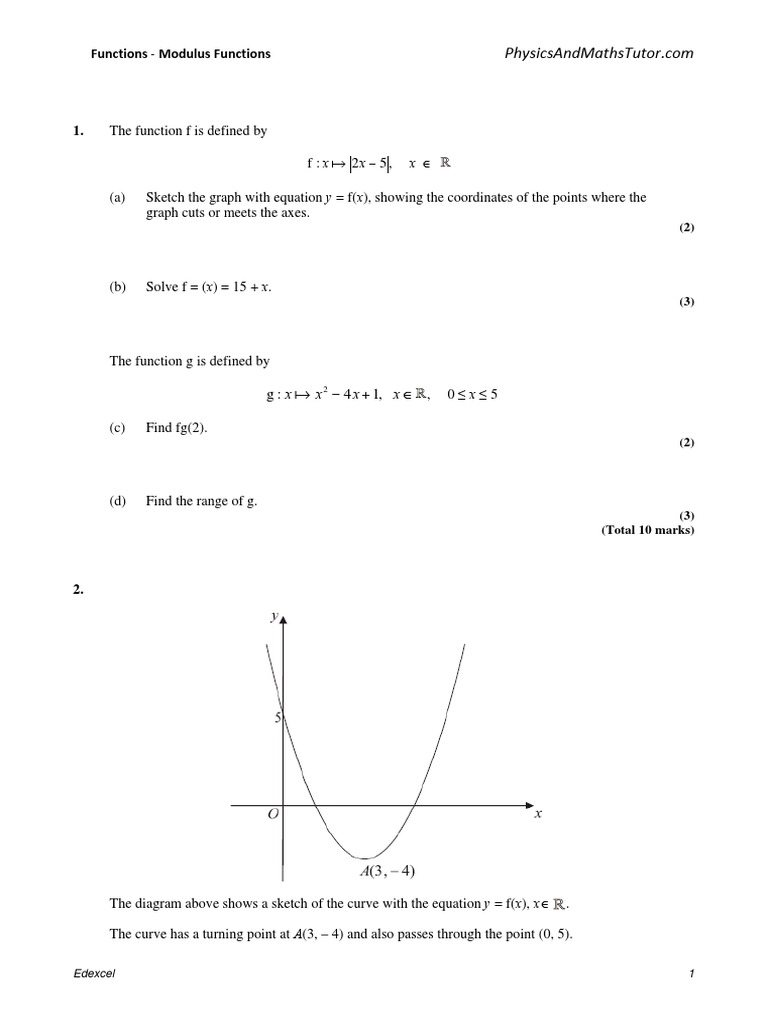 Modulus Functions | PDF