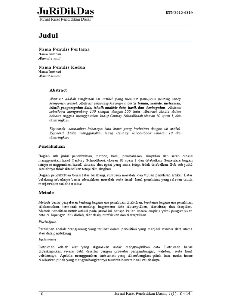 Panduan Penulisan Jurnal Pendidikan | PDF | Karier & Perkembangan ...