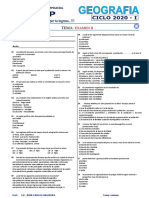 Examen de geografía: población y regiones naturales del Perú