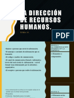 La Dirección de Recursos Humanos - Tema 15