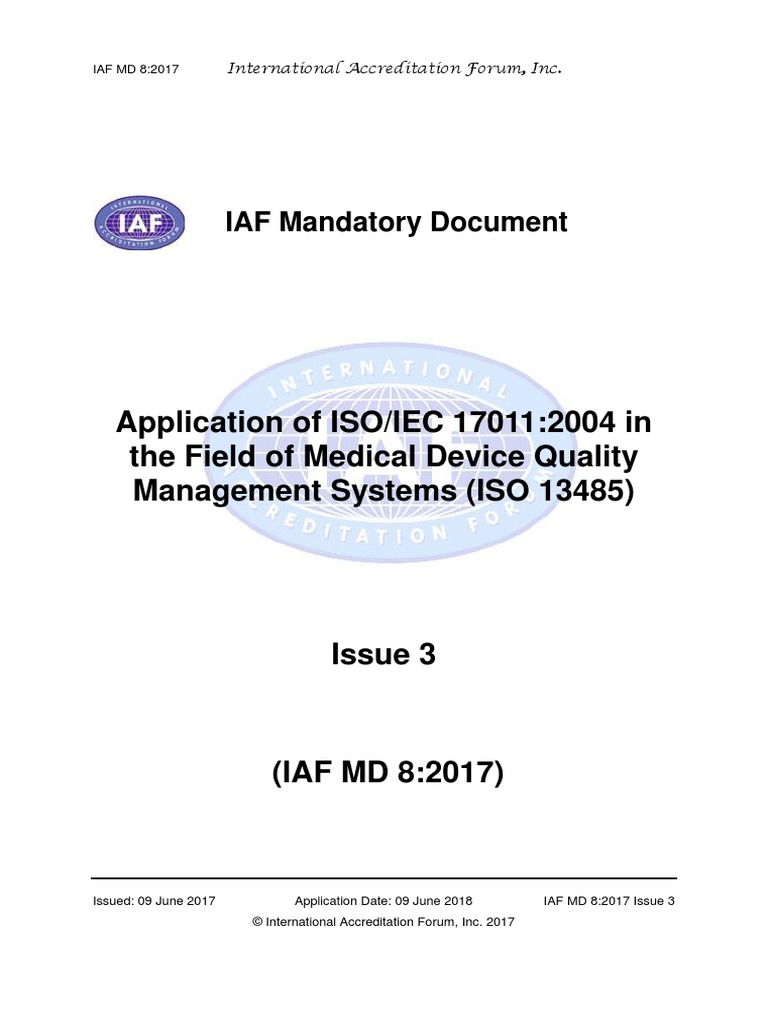 I A FMD 8 Issue 309062017 | PDF | Medical Device | Quality Management