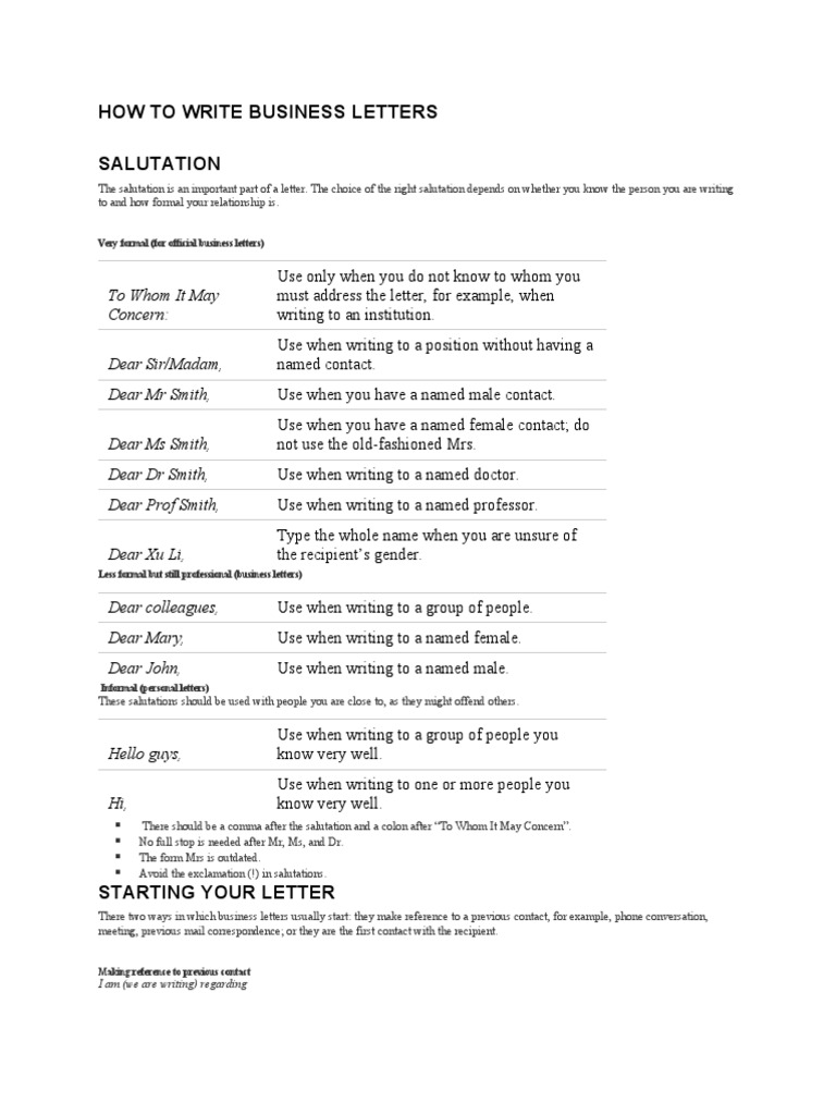 How To Write Business Letters | PDF | Written Communication | Linguistics