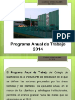 Colegio Bachilleres PAT 2014: 11 estrategias, 15 líneas acción, 19 proyectos